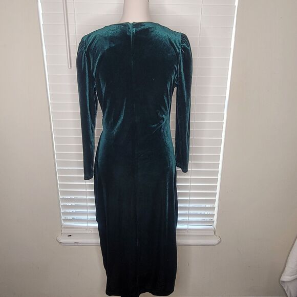Velvet Whimsigoth Wicked Witch Oz Elphaba‎ Emerald City Green Christmas Dress M - Picture 4 of 8